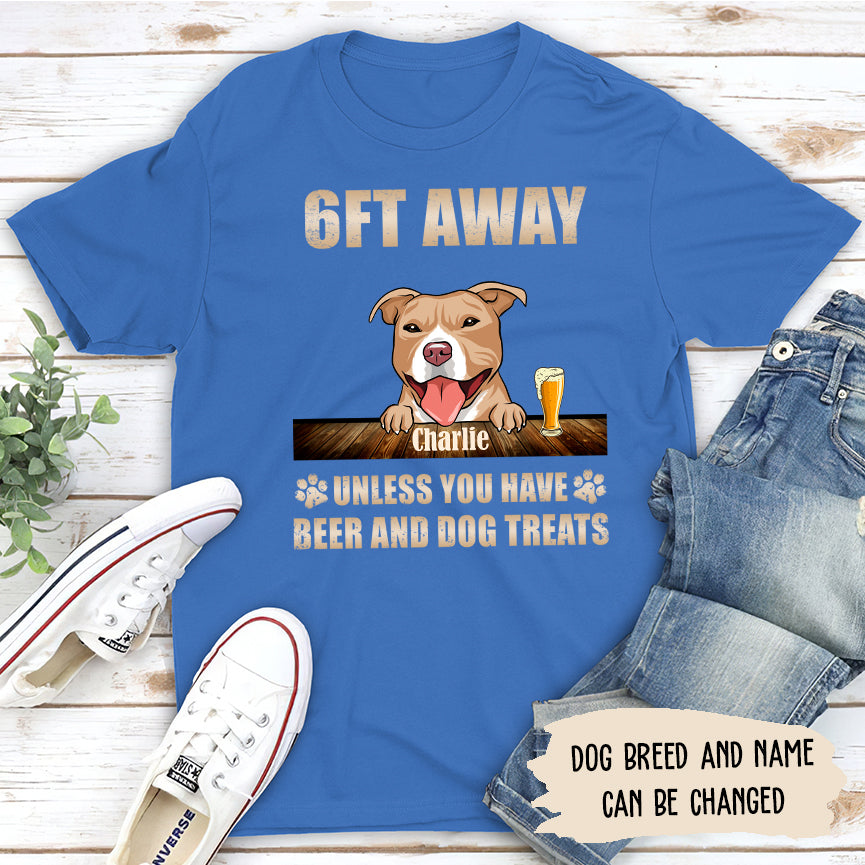 Personalized Custom Classic Beer and Dog Treats T-shirt - Ideal Gift for Pet Lovers