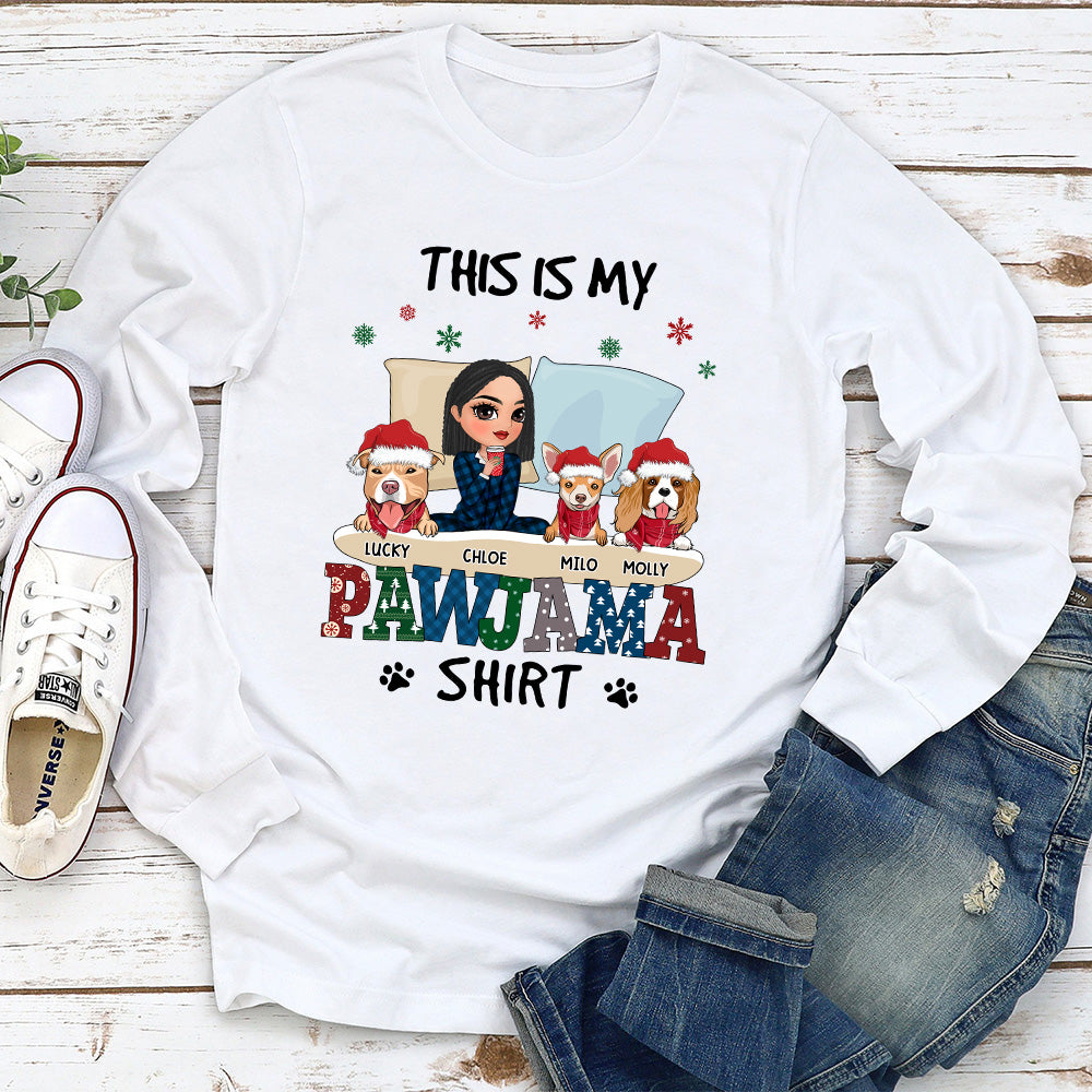 Customizable Pawjama Long Sleeve Personalized Sleepshirt for Pet Lovers
