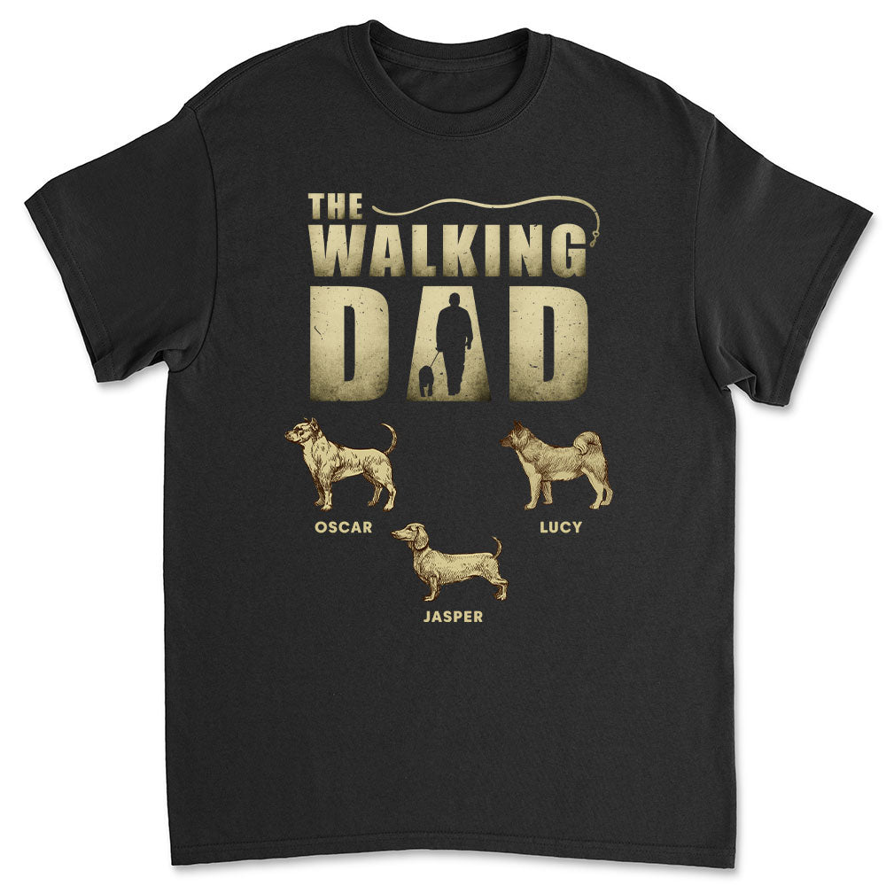 Vintage Personalized Custom Premium Walking Dad T-shirt - Ideal Gift for Pet Lovers
