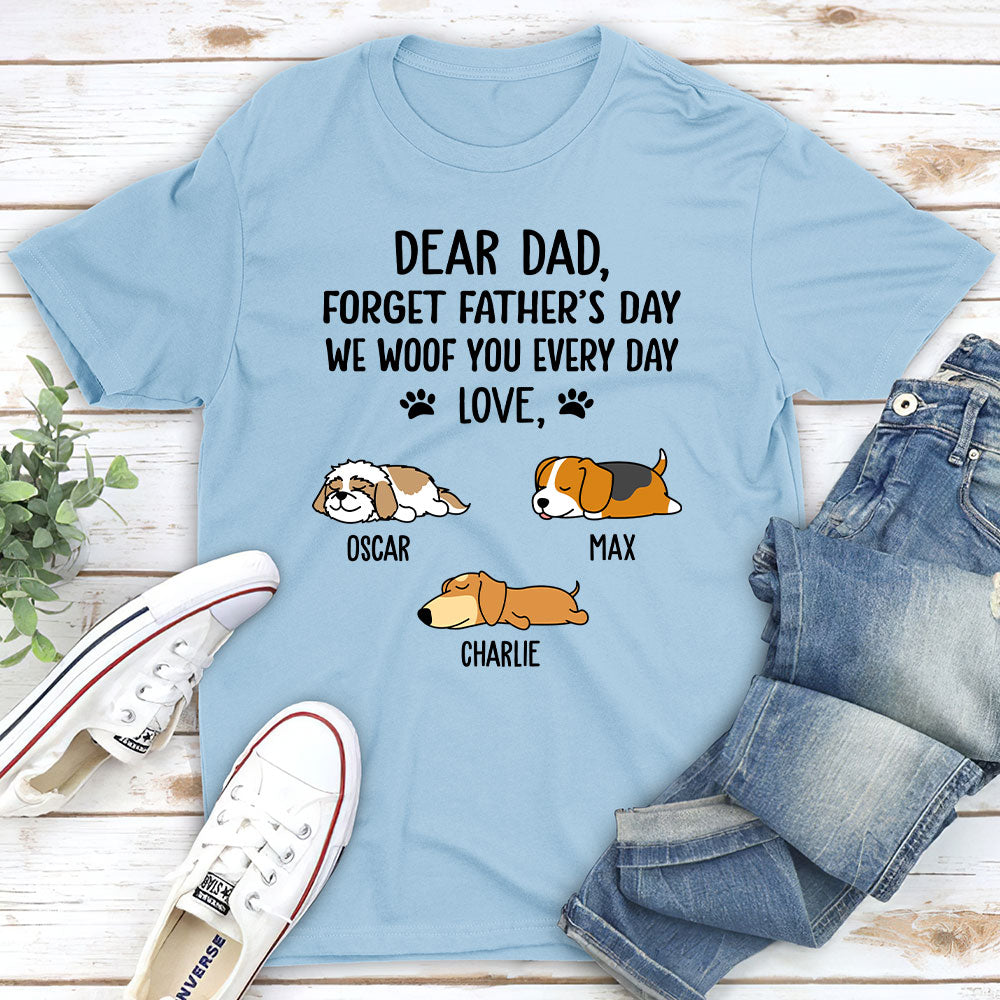 Woof My Dad - Customizable Unisex Personalized T-shirt for Pet Lovers