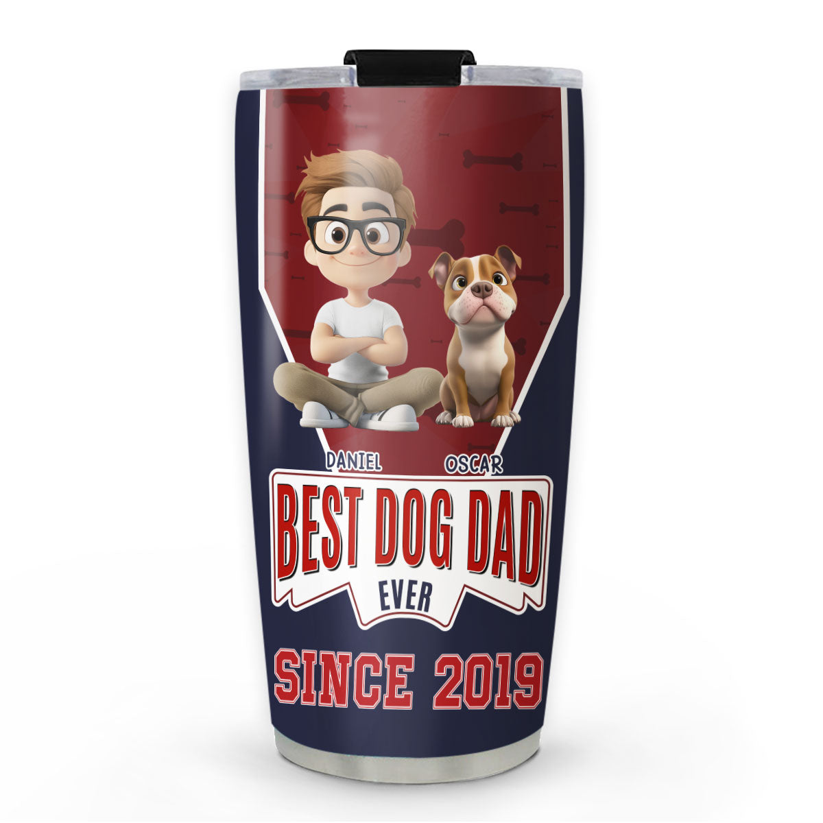 Top-Rated Personalized Custom Tumbler for the Best Dog Dads