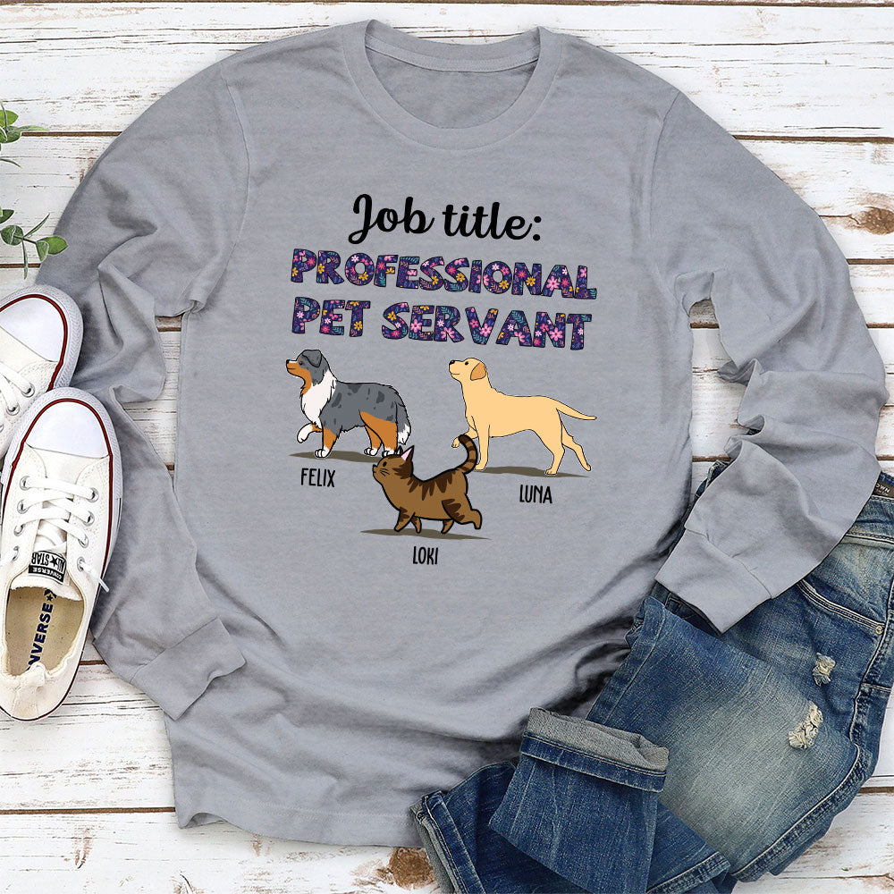 Customizable Professional Pet Lover Long Sleeve T - shirt