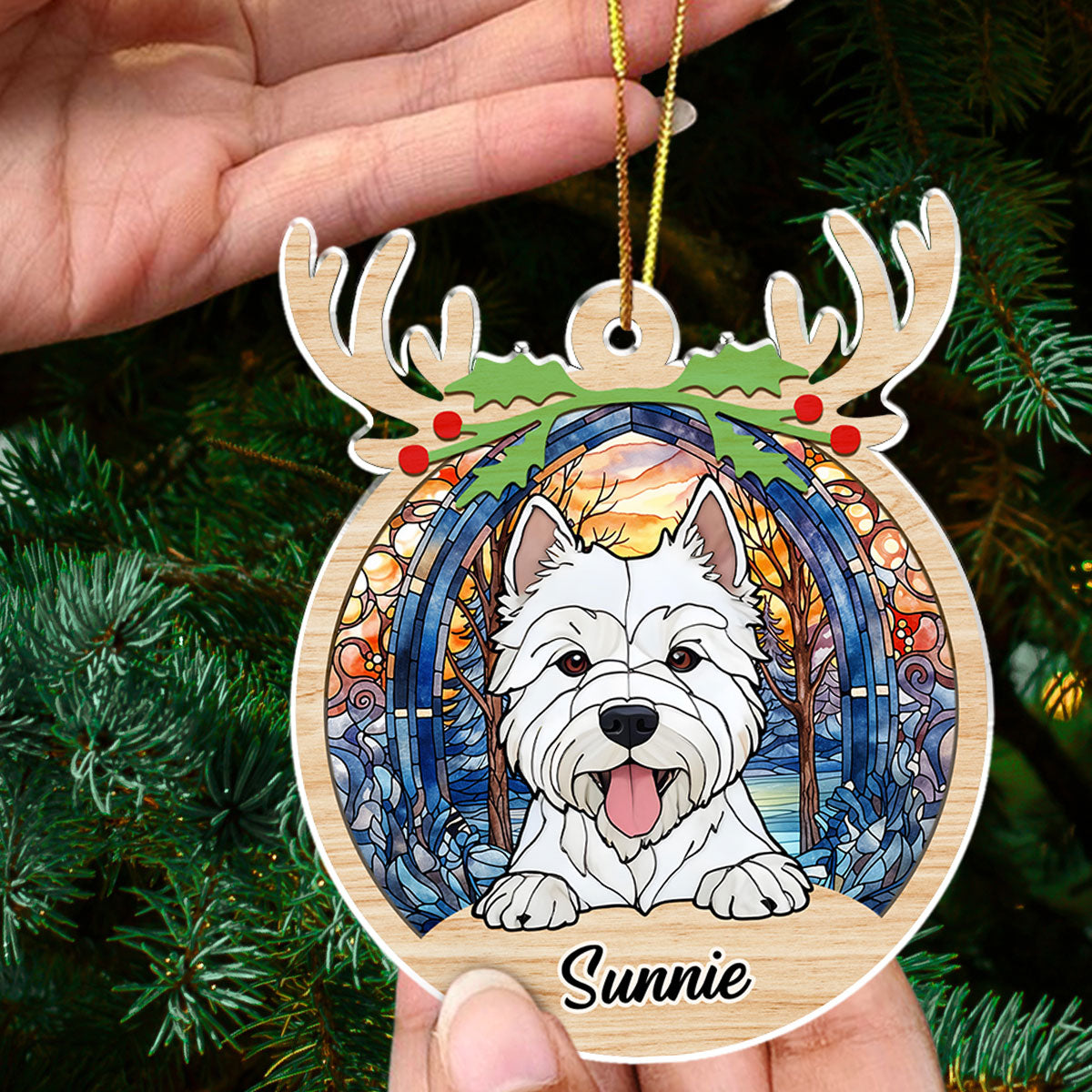 Customizable Warm Christmas Acrylic Ornament for Personalized Memories