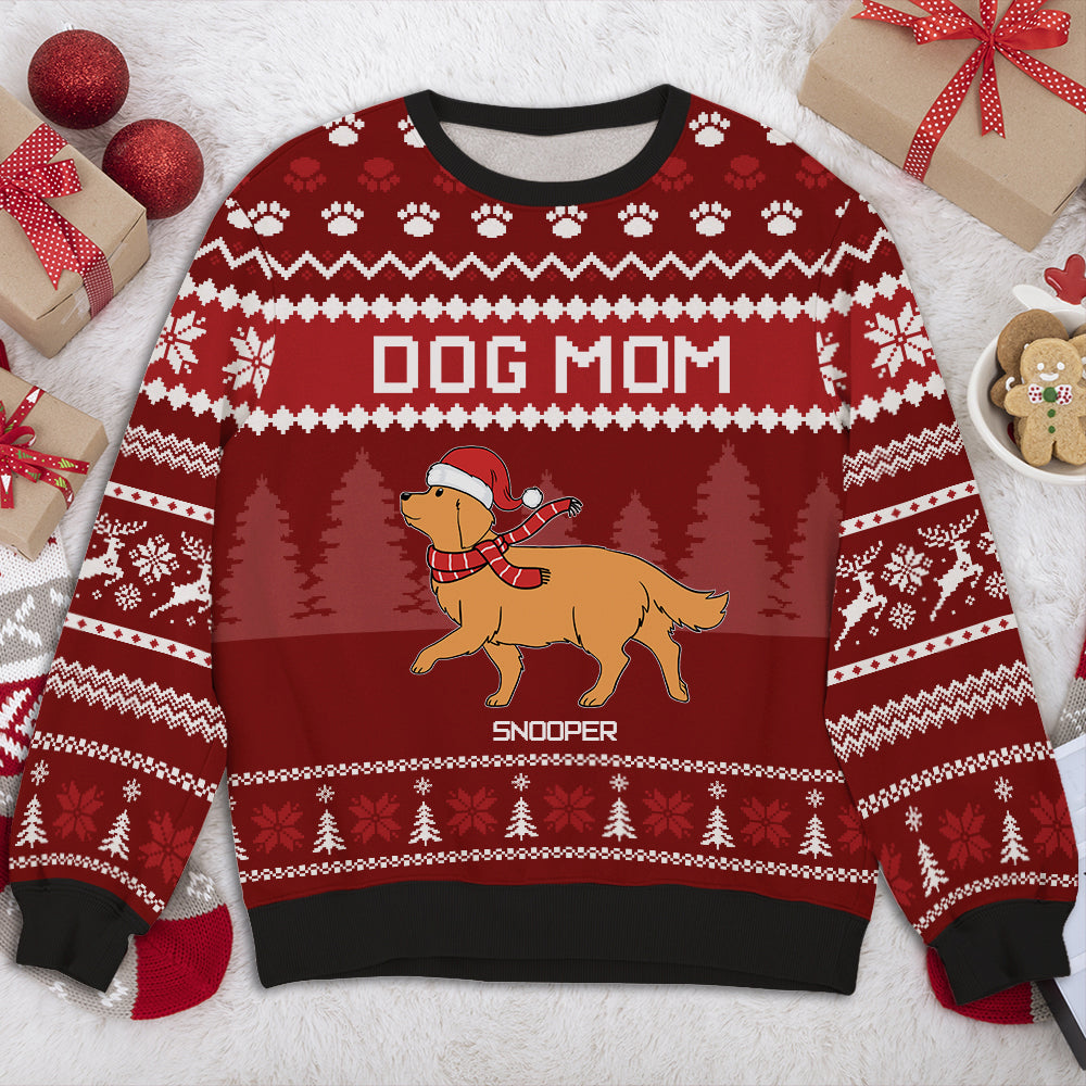 Personalized All-Over-Print Sweatshirt for Dog Moms and Dads