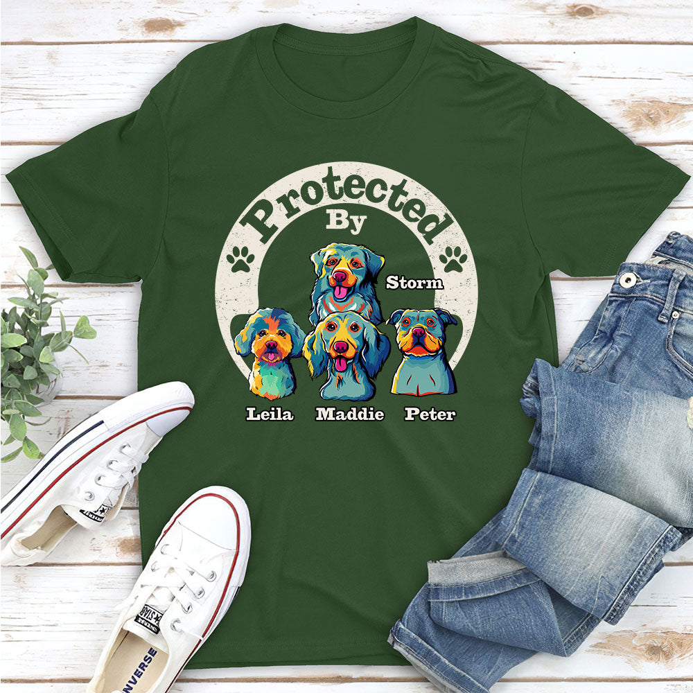 Human Dog Protected Ver 2 - Personalized Custom Unisex T-Shirt for Pet Lovers