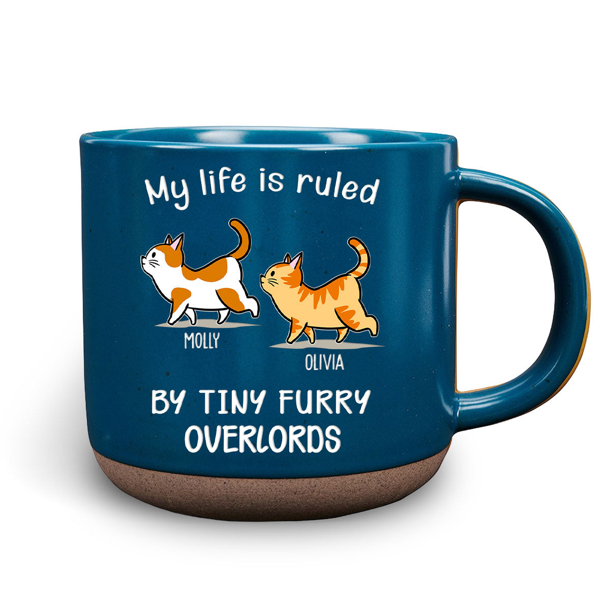 Personalized Custom Ceramic Mug: Ruled By Tiny Furry Overlords