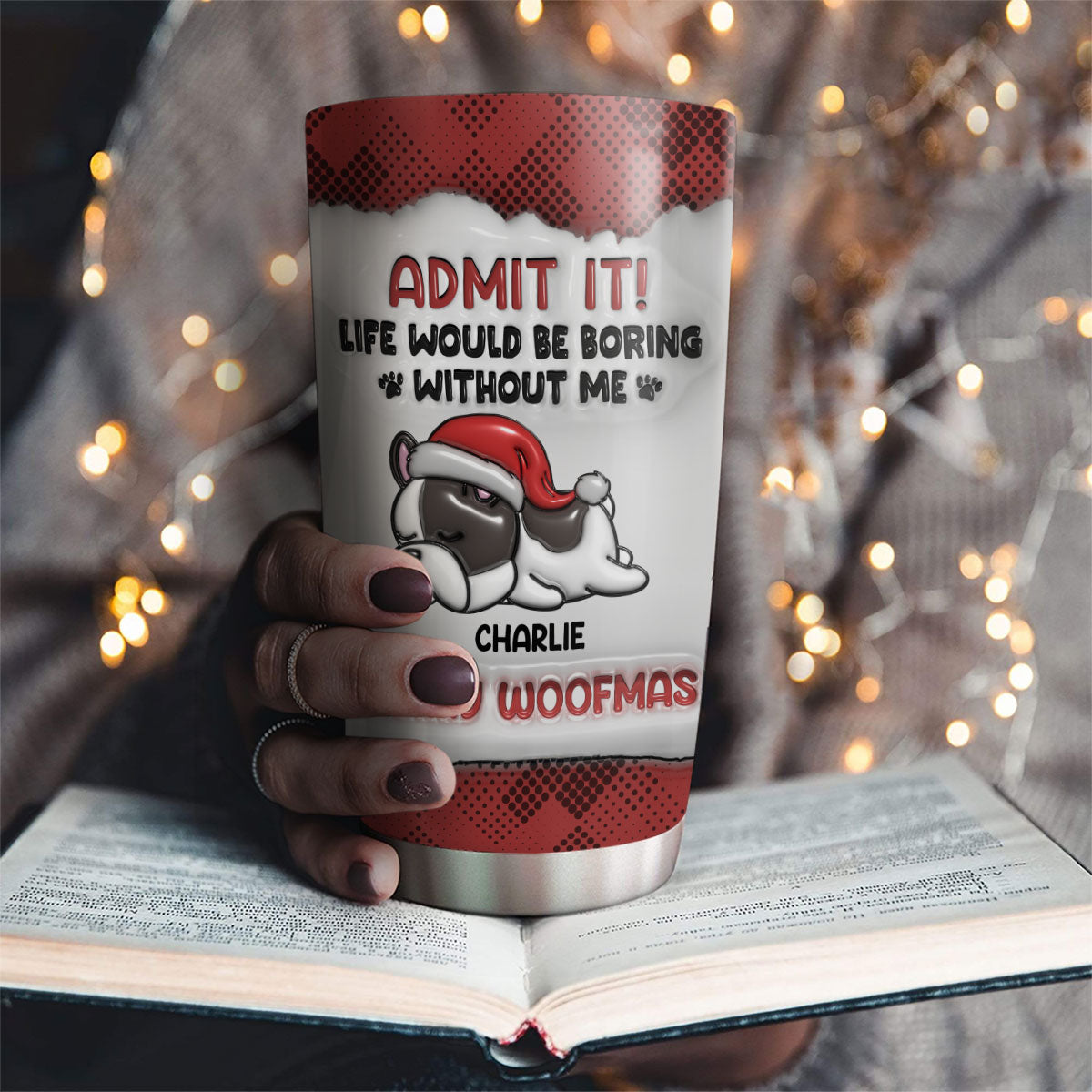 Personalized 3D Inflated Effect Christmas Tumbler - Ideal for All Occasions
