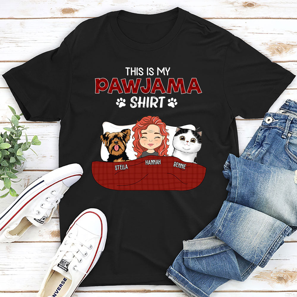 Personalized Custom Unisex Pajama T-shirt - Version 3 for Pet Lovers