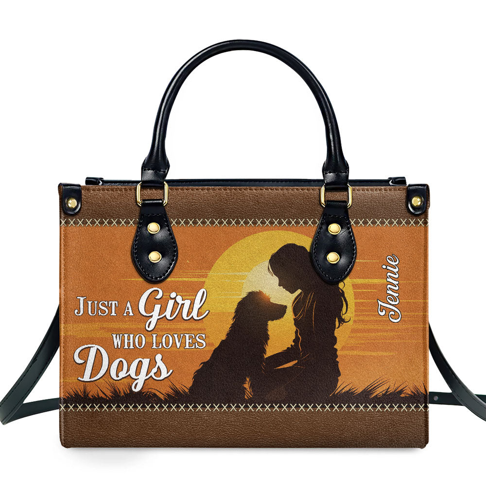 Personalized Custom Leather Bag - A Perfect Gift for Dog - Loving Girls
