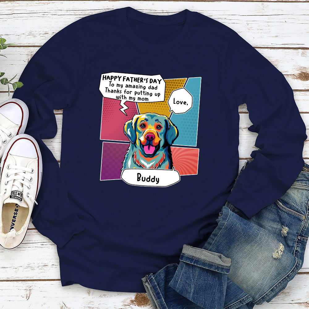 Amazing Dad 2 - Customizable Personalized Long Sleeve T - shirt for Pet Lovers