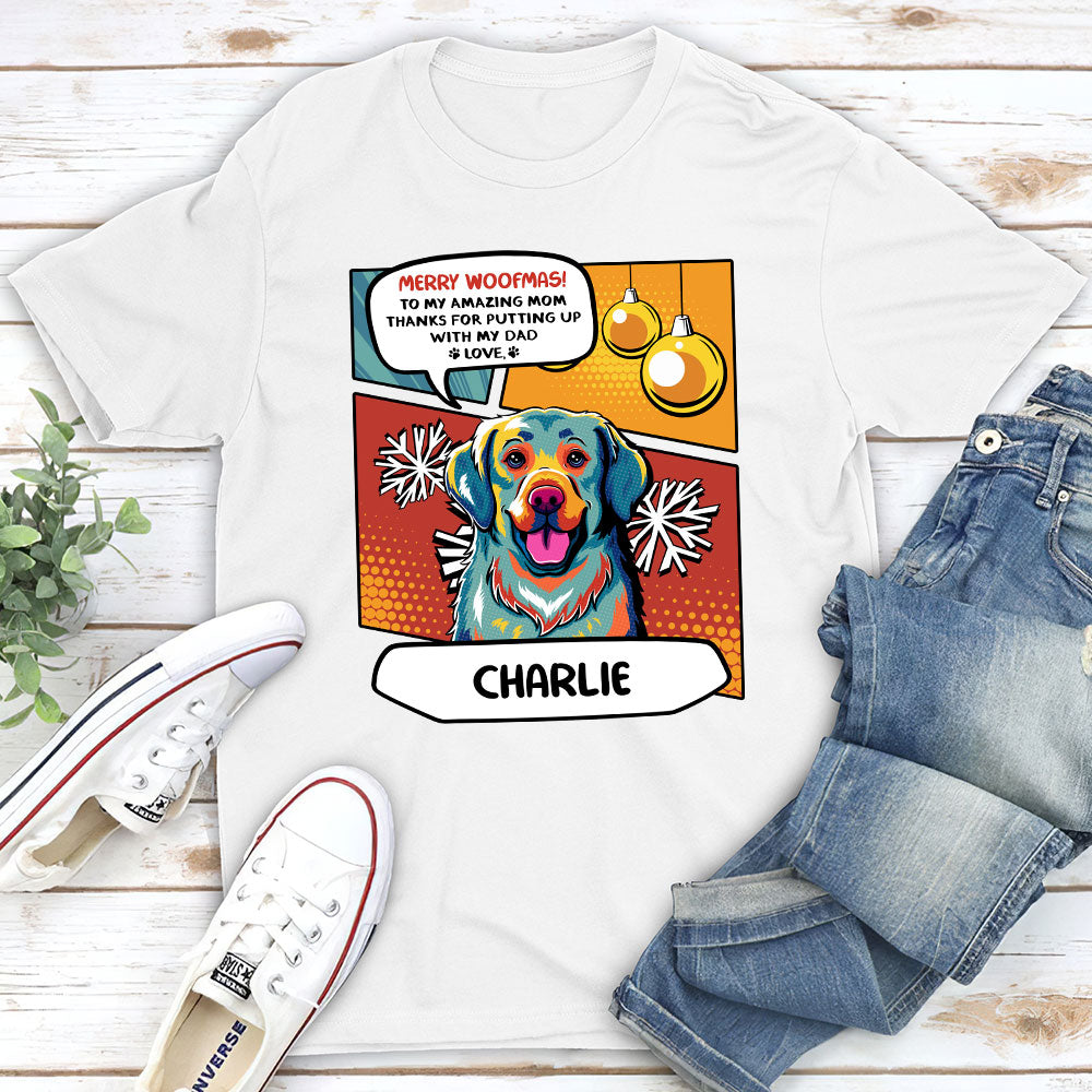 Personalized Christmas Custom Unisex T-shirt for Amazing Dads