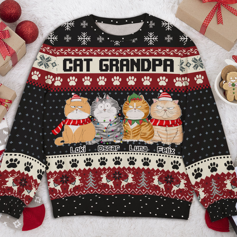 A Tiny Meowy - Customizable All-Over Print Personalized Sweatshirt for Pet Lovers