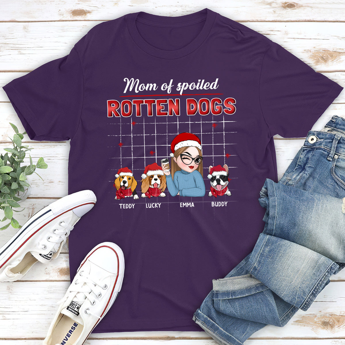 Best Dog Mom and Dad - Customizable Unisex Personalized T-Shirt for Pet Lovers