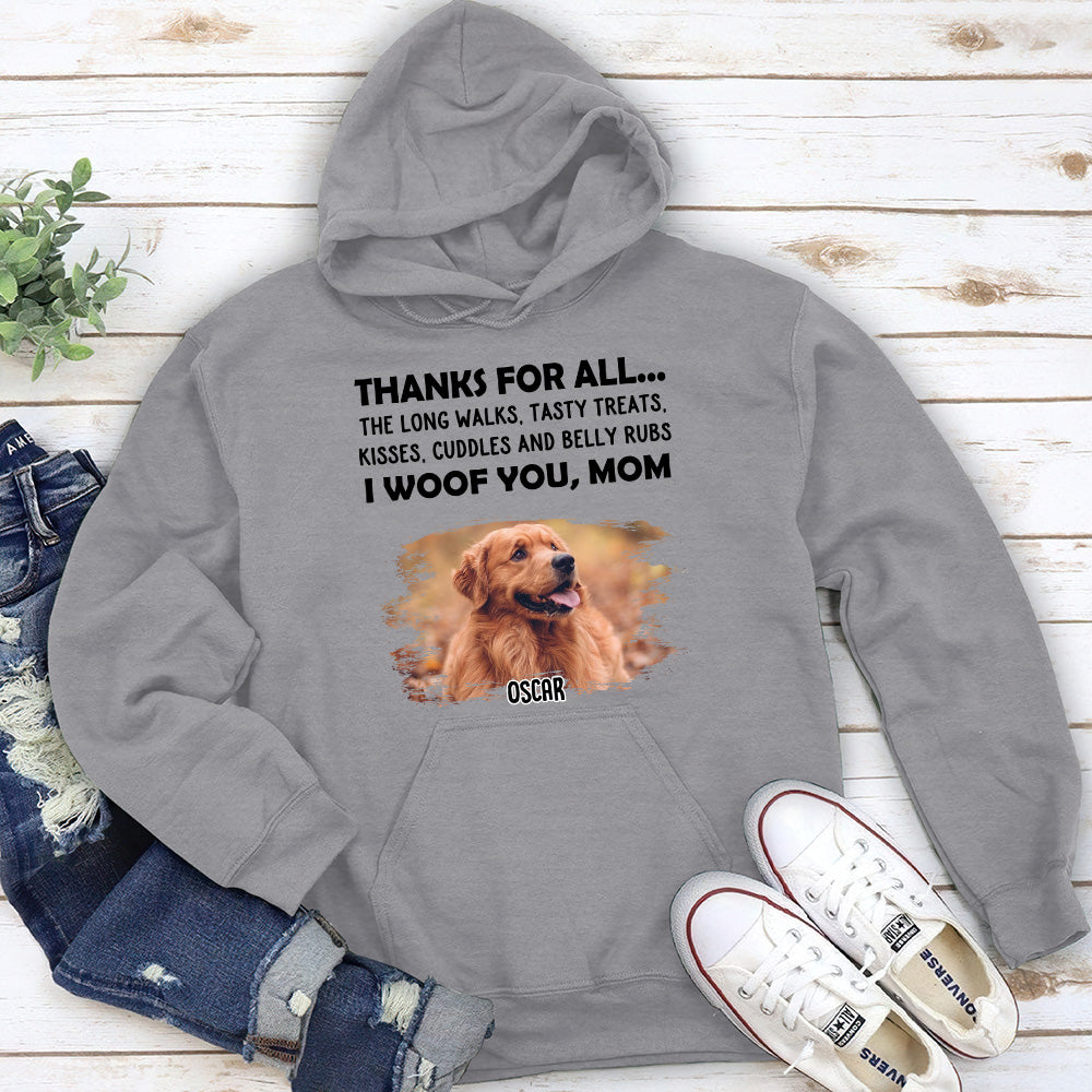 Personalized 'Thanks For All' Photo Custom Hoodie - Ideal Gift for Pet Lovers