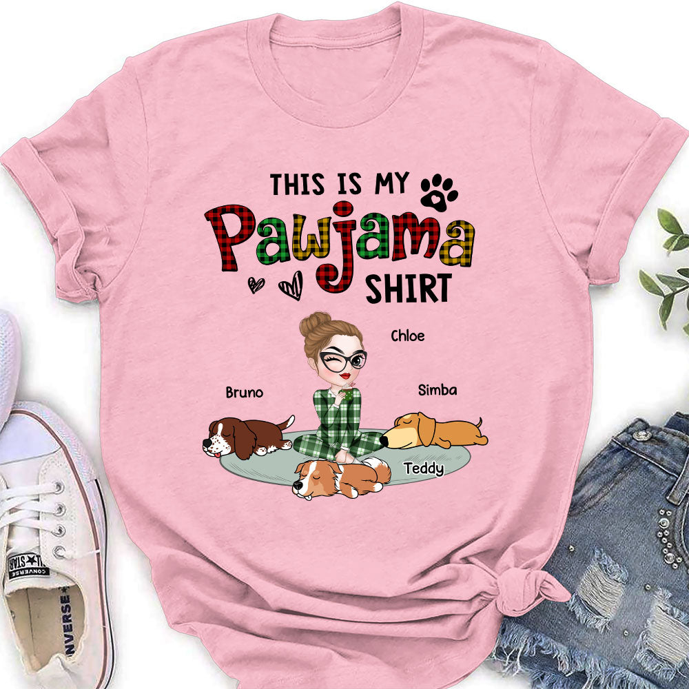 Customizable Pawjama Shirt Version 2 - Personalized Women's Pet Lover T-Shirt