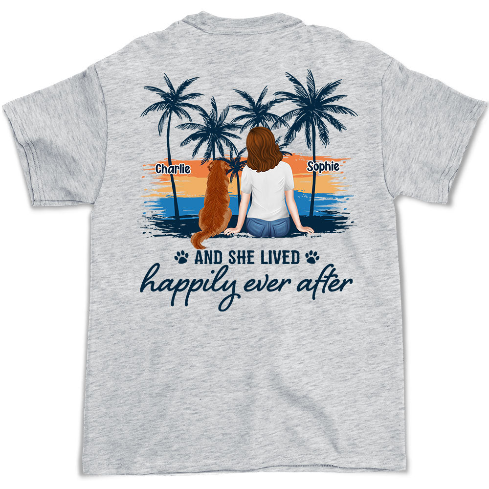 Beach Vibes Personalized Unisex T-shirt for Pet Lovers - Live Happily