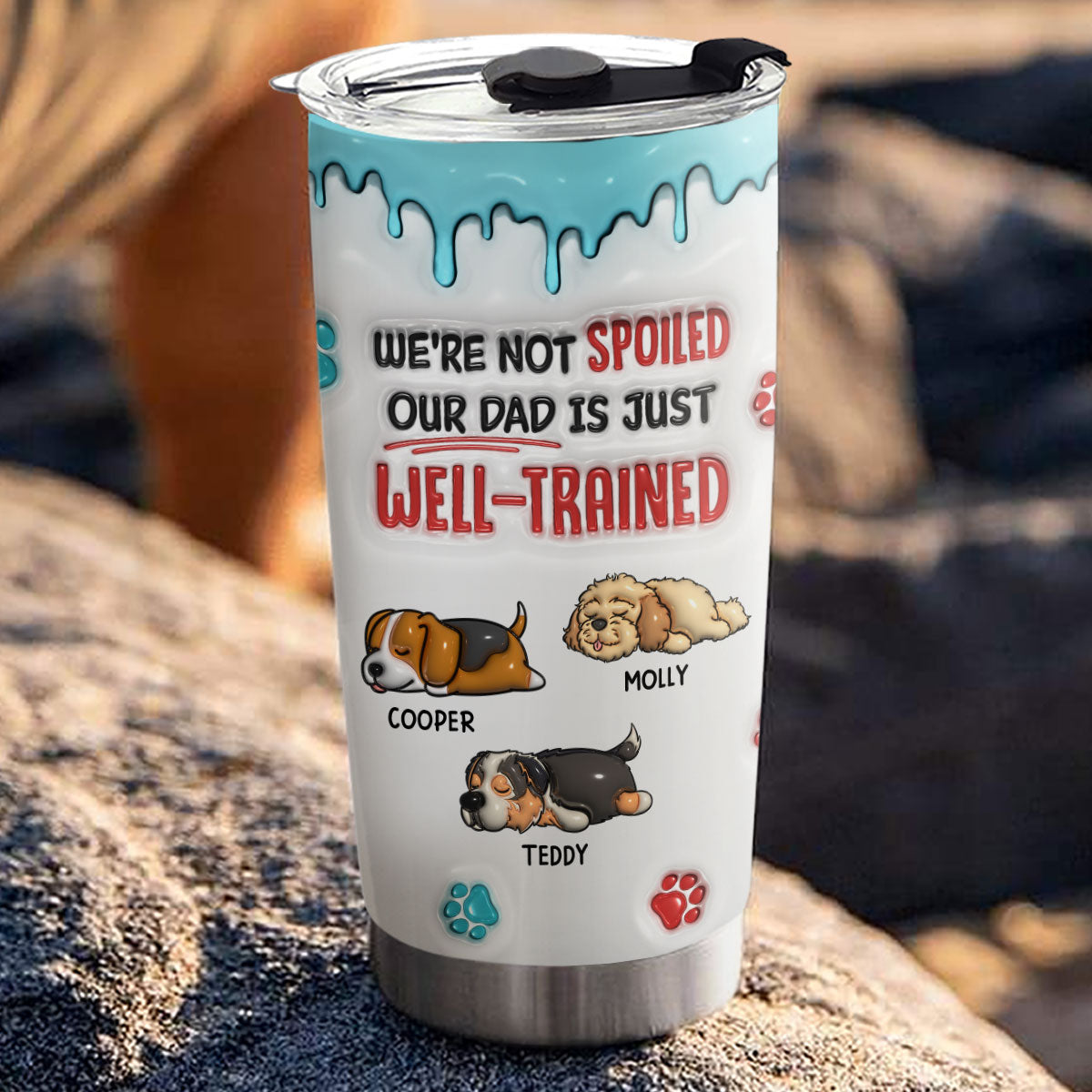 Well-Trained Personalized 3D Inflated Effect Custom Tumbler for All Occasions