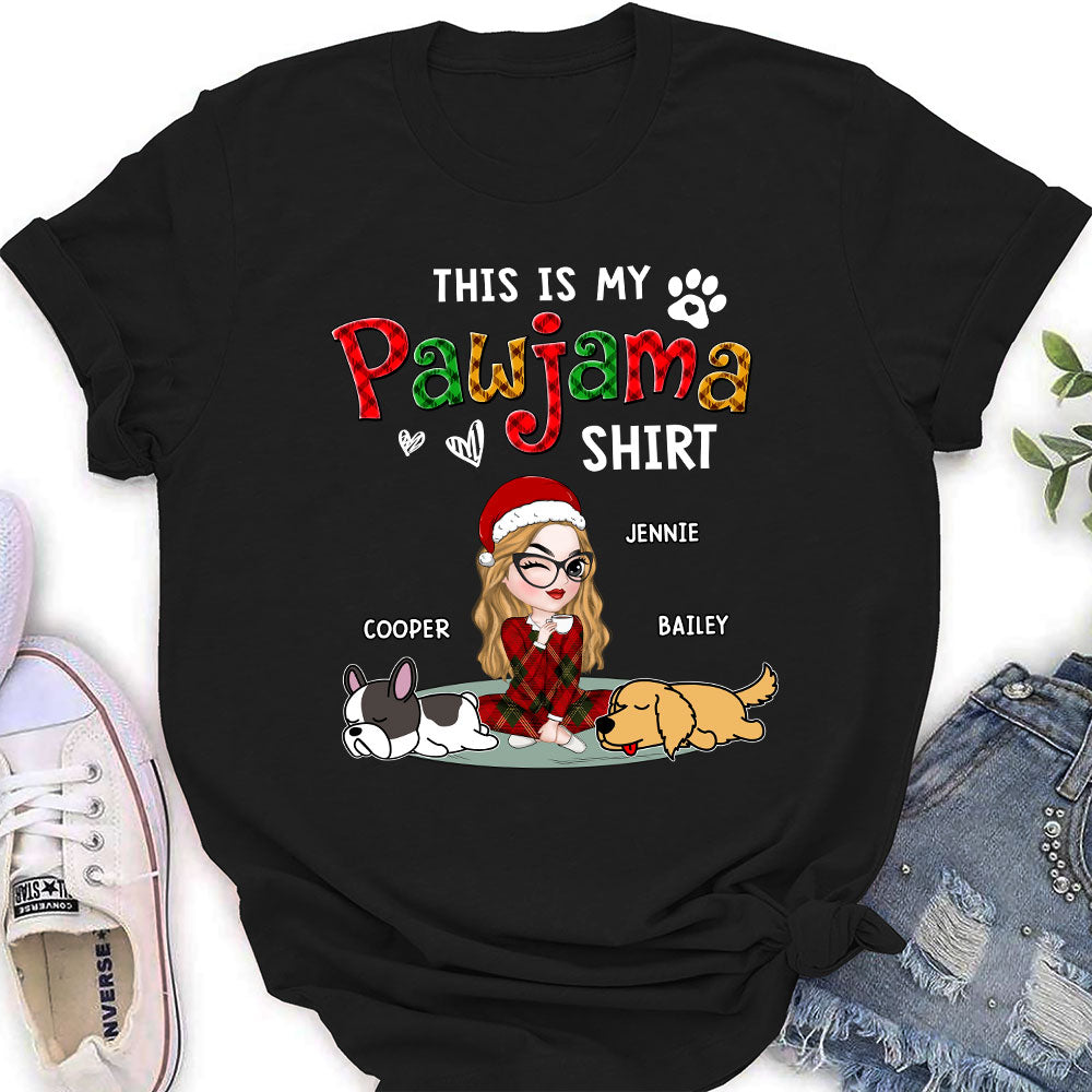 Customizable Pawjama Shirt Version 3 - Personalized Women's T-Shirt for Pet Lovers