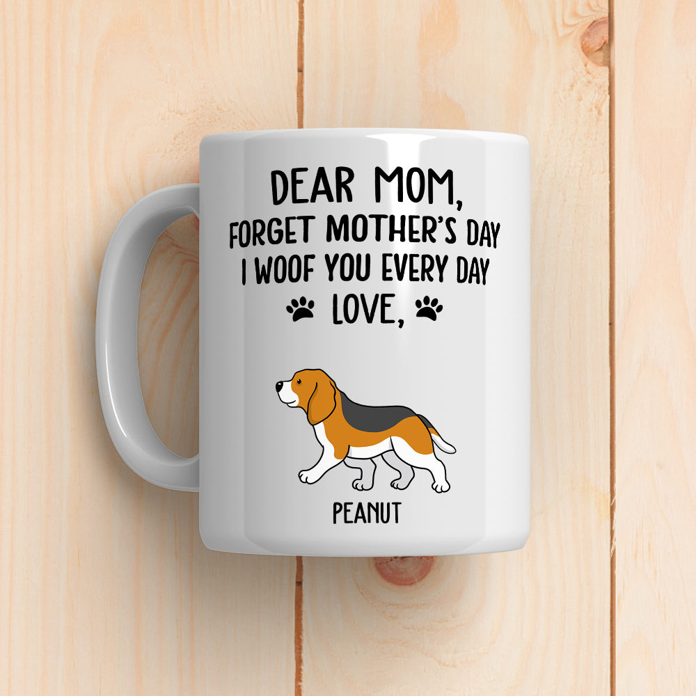 I Woof You Mom - Customizable Personalized Coffee Mug for Pet Lovers