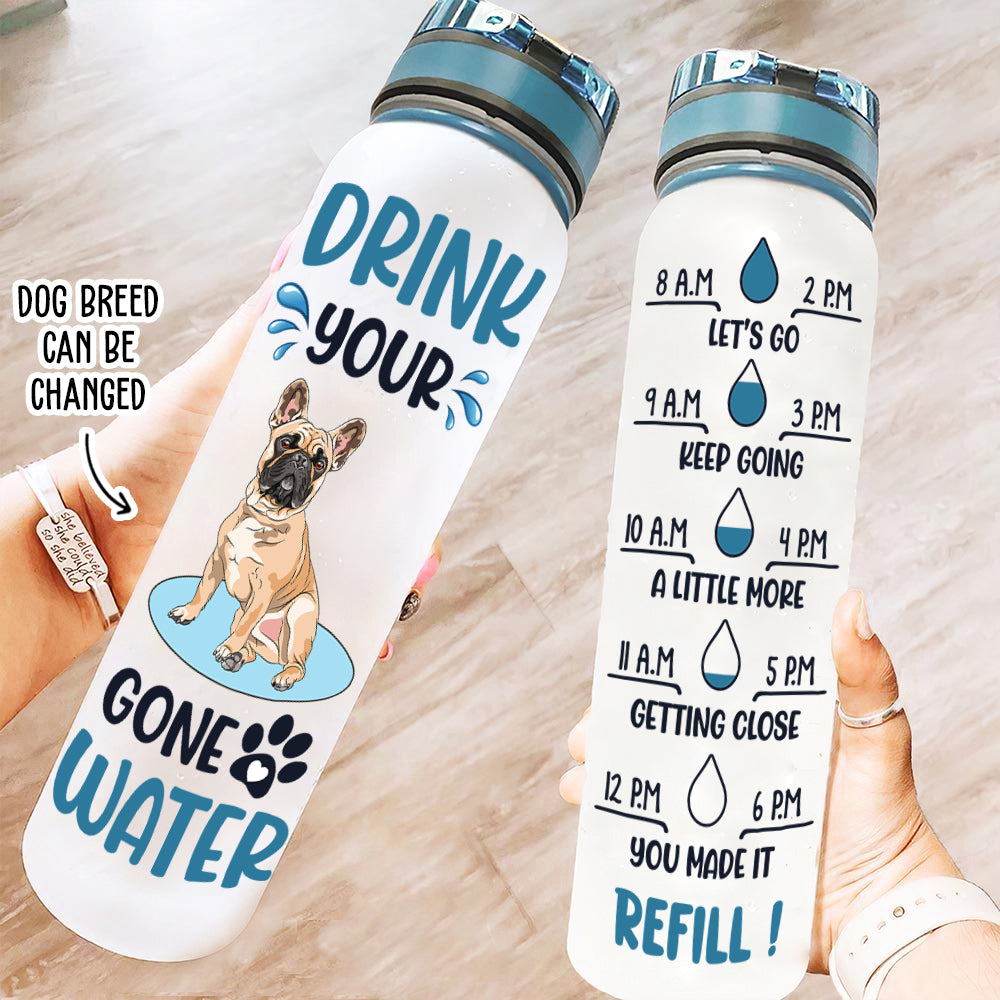 Personalized Custom Water Tracker Bottle - Ideal for Pet Lovers