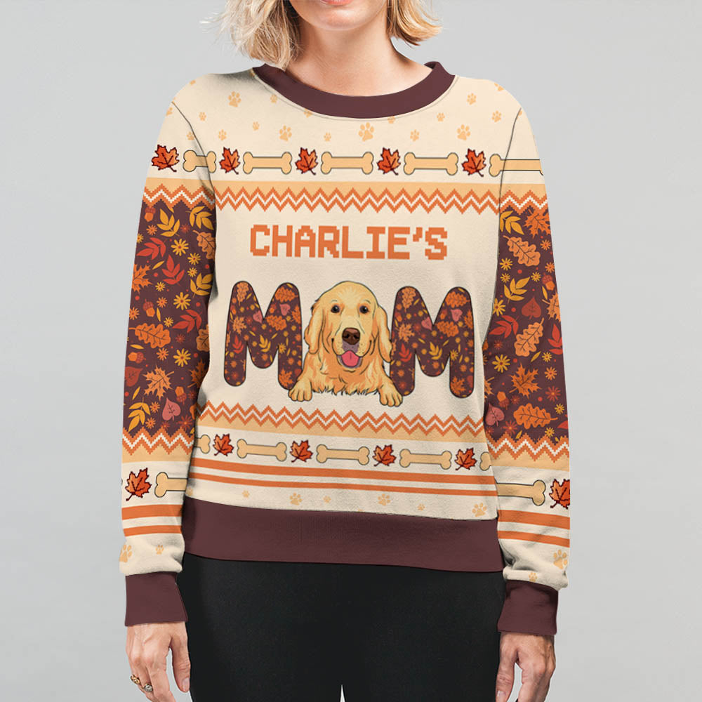 Best Dog Mom Personalized All-Over-Print Custom Sweatshirt - Ideal for Pet Lovers