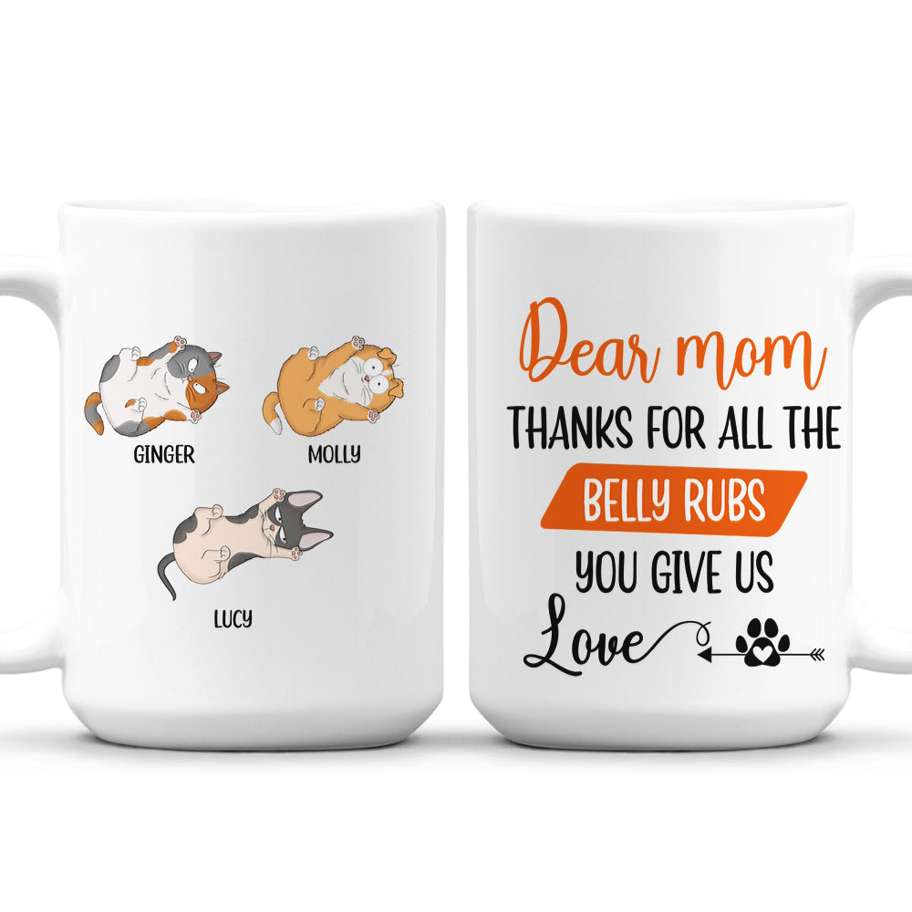 Personalized 'Thanks For All The Belly Rubs' Custom Coffee Mug - Ideal Gift for Pet Lovers