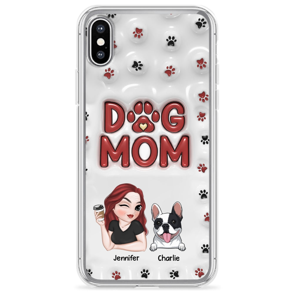Adorable Dog Mom - Personalized 3D Inflated Effect Custom Phone Case
