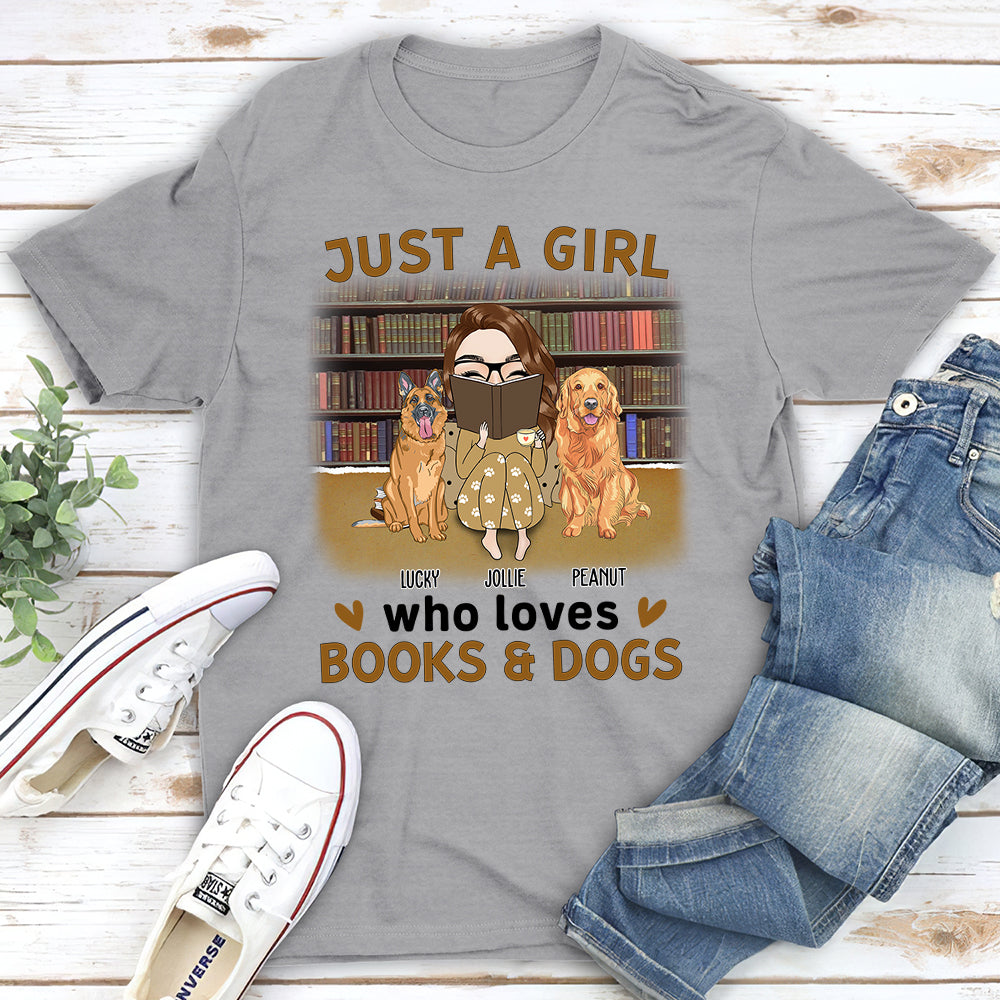 Personalized Girl Reading Unisex T-shirt - Ideal Gift for Pet Lovers