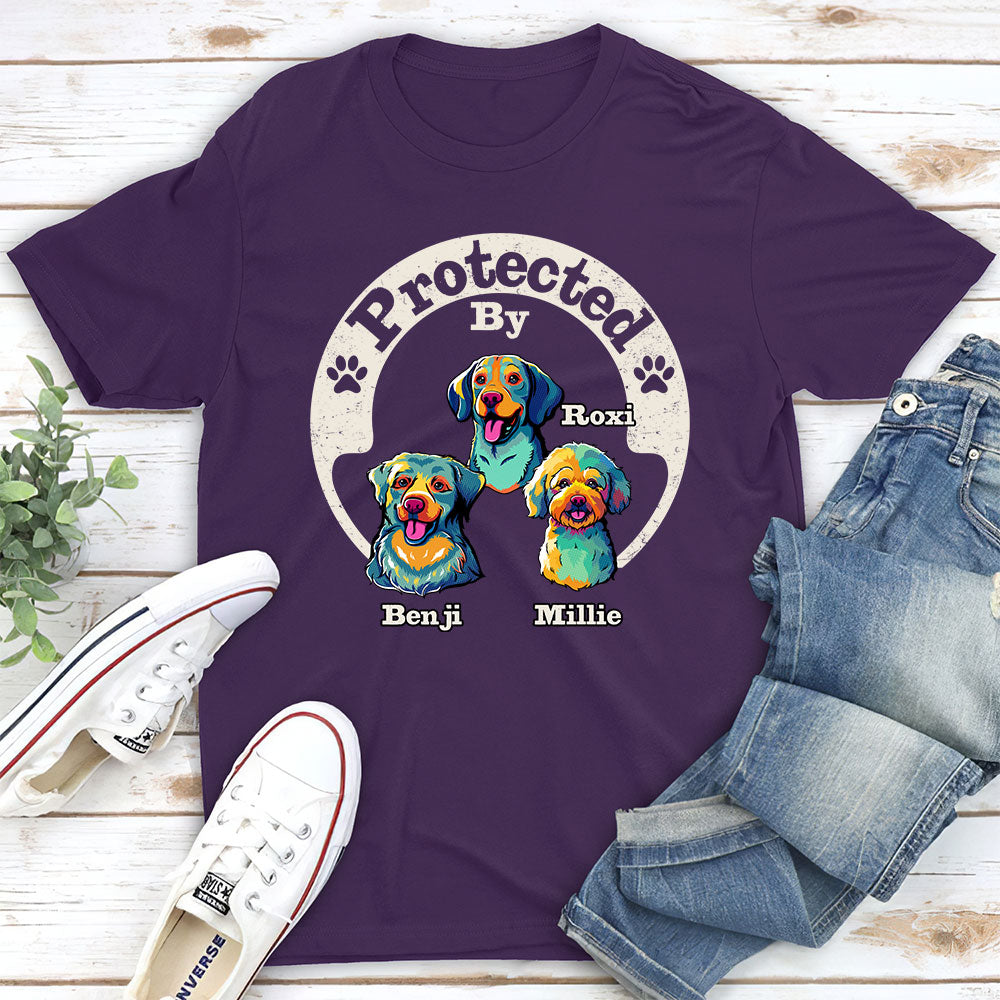 Human Dog Protected Ver 2 - Personalized Custom Unisex T-Shirt for Pet Lovers