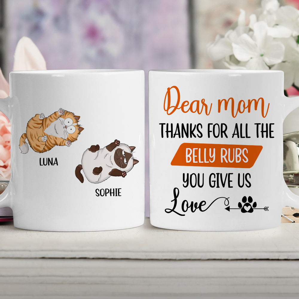 Personalized 'Thanks For All The Belly Rubs' Custom Coffee Mug - Ideal Gift for Pet Lovers