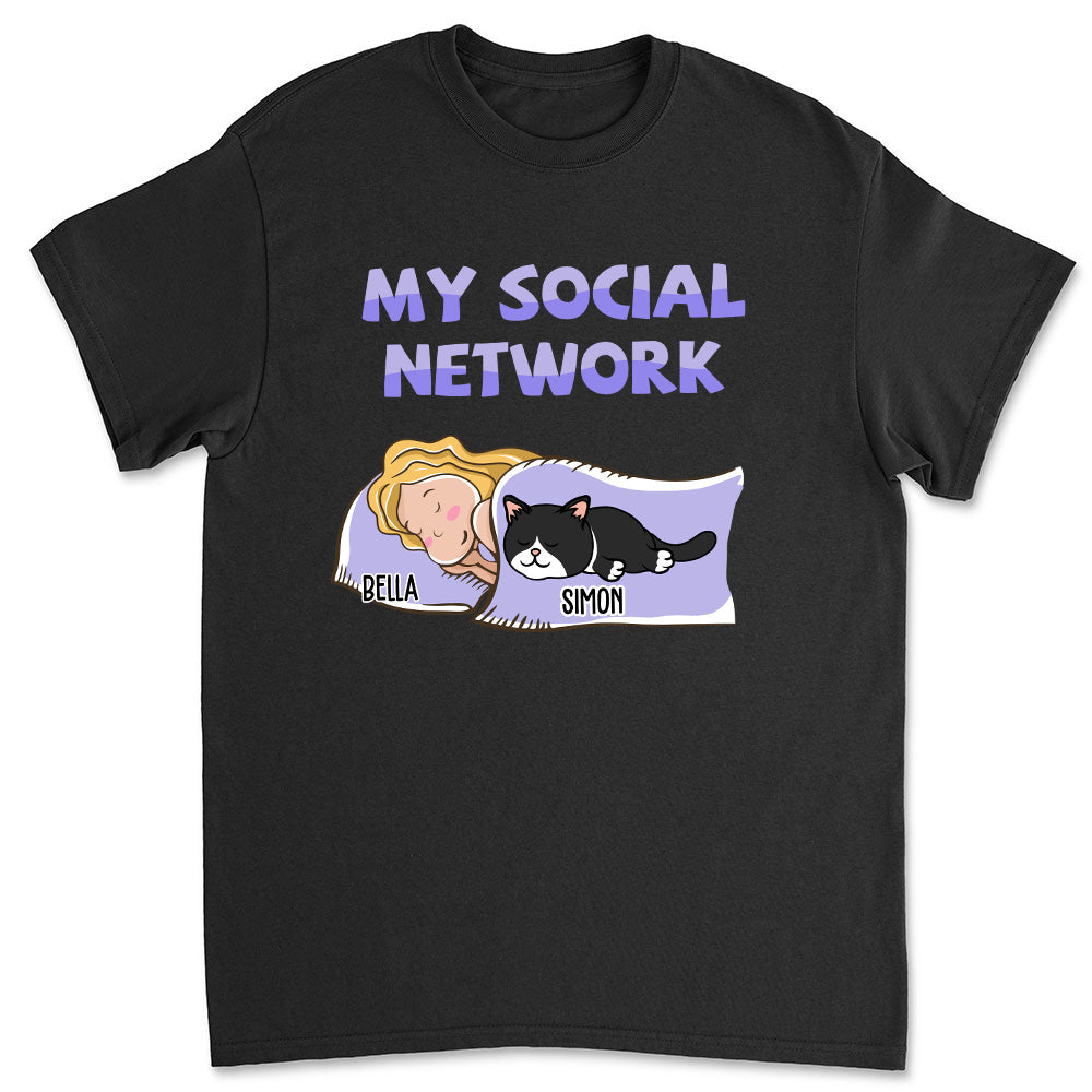 Personalized Unisex My Social Network T - Shirt: Ideal Gift for Pet Lovers
