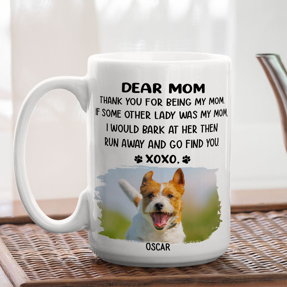 Dear Mom Xoxo - Personalized Custom Photo Coffee Mug for Pet Lovers