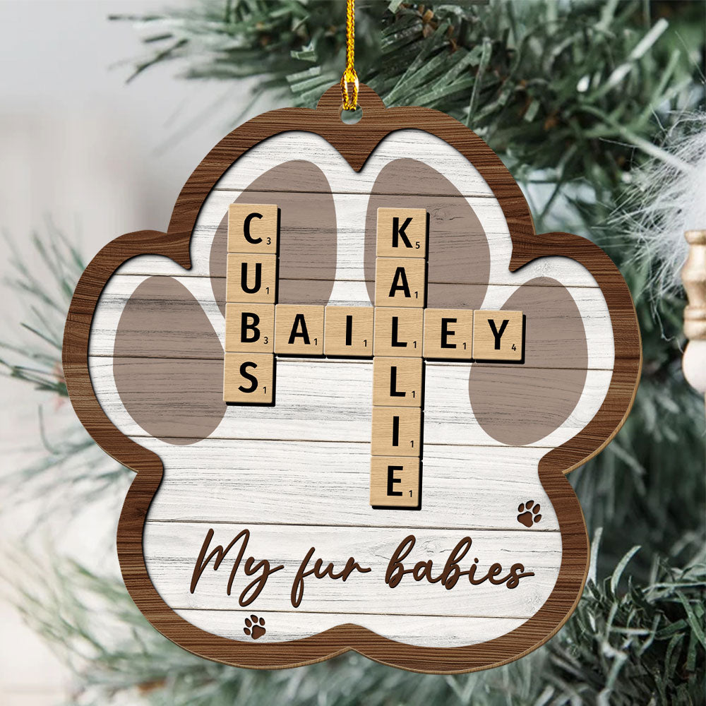 Personalized Custom Pet Christmas Wood Ornament - A Happy Place for Your Furry Friend