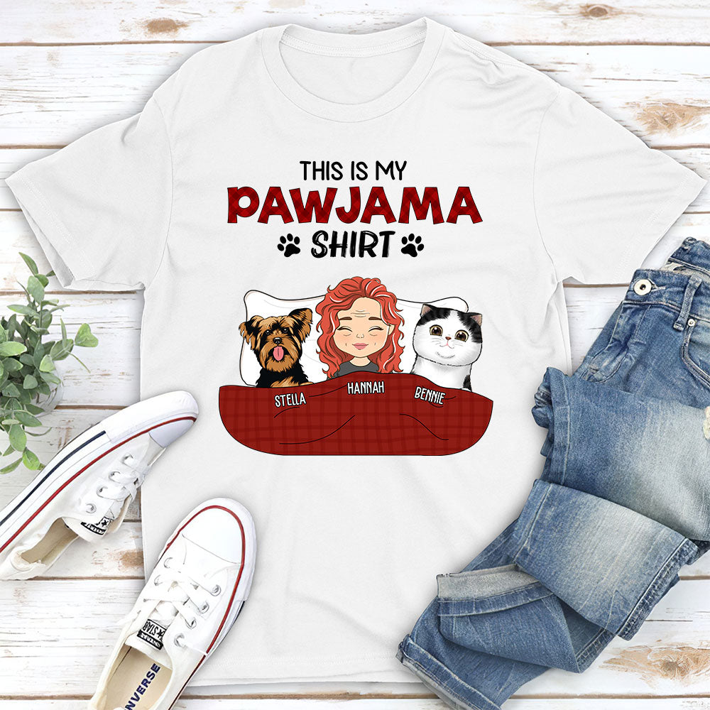 Personalized Unisex Pajama T-Shirt - Ideal Gift for Pet Lovers