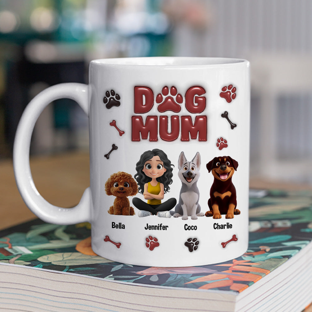 Customizable 3D Inflated Effect Personalized Mug for Dog Lovers