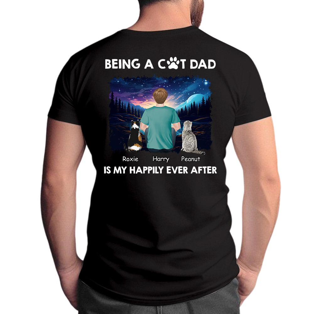 Happy Dad Together - Customizable Unisex Personalized T - shirt for Pet Lovers