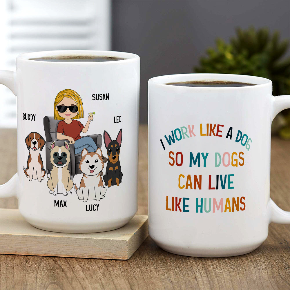 Personalized Custom Dog - Inspired Coffee Mug for Pet Lovers