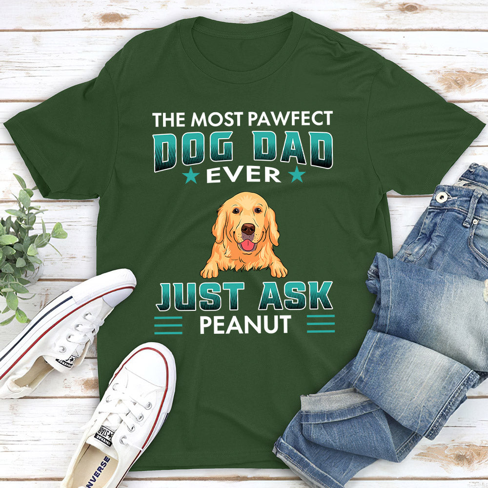 Pawfectly Personalized Unisex Dog Dad T-shirt - Ideal Gift for Pet Lovers
