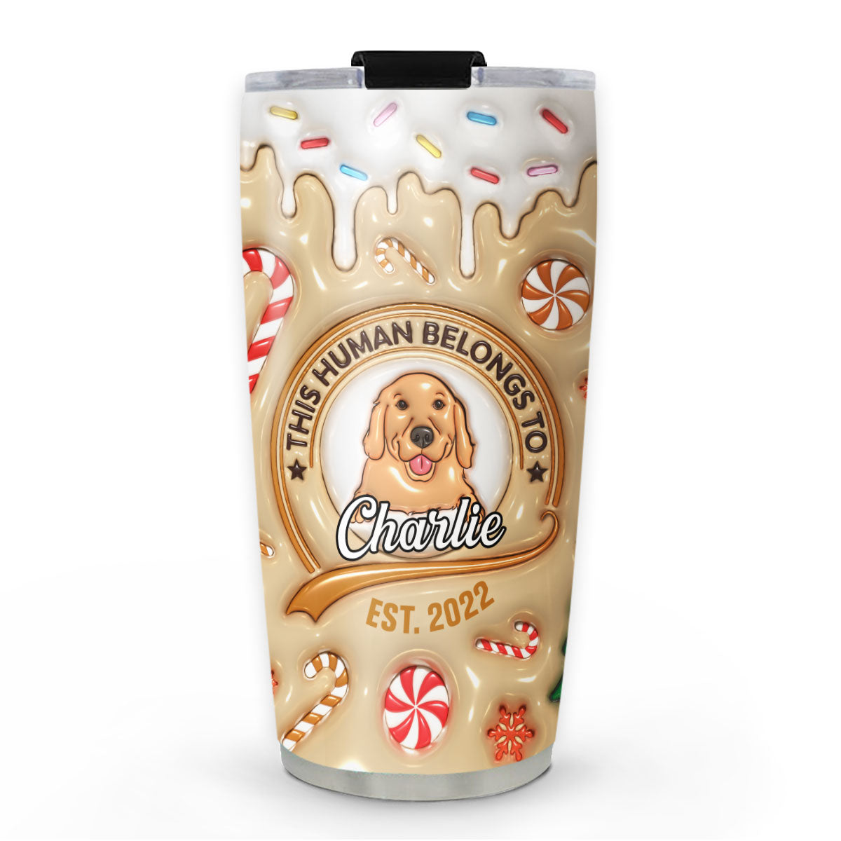 Personalized 3D Inflated Effect Stainless Steel Tumbler for Your Unique Style