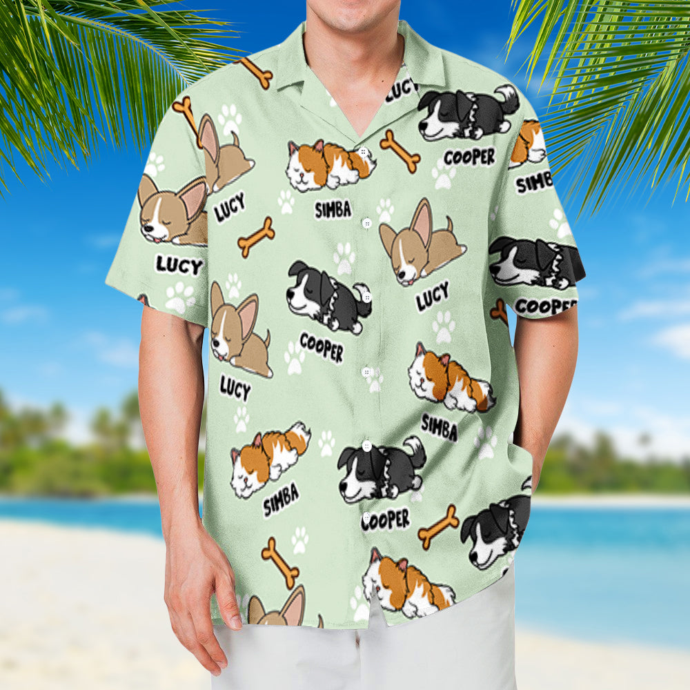 Personalized Baby Blue Hawaiian Shirt for Pet Lovers
