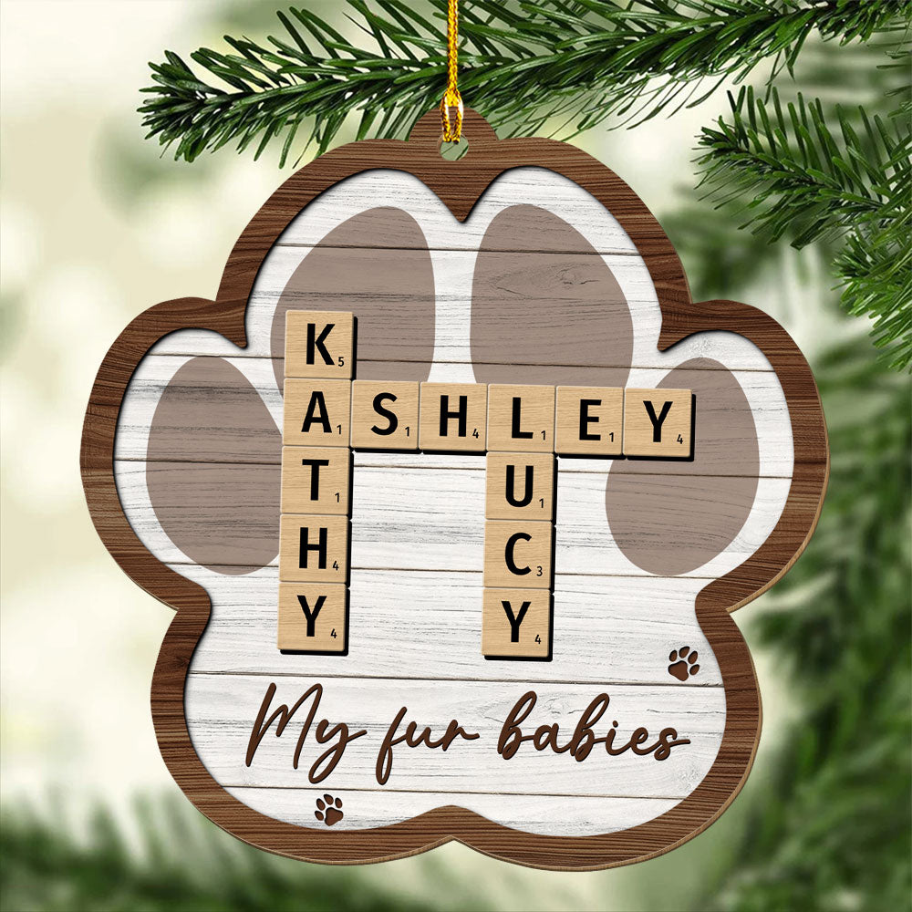 Personalized Custom Pet Christmas Wood Ornament - A Happy Place for Your Furry Friend