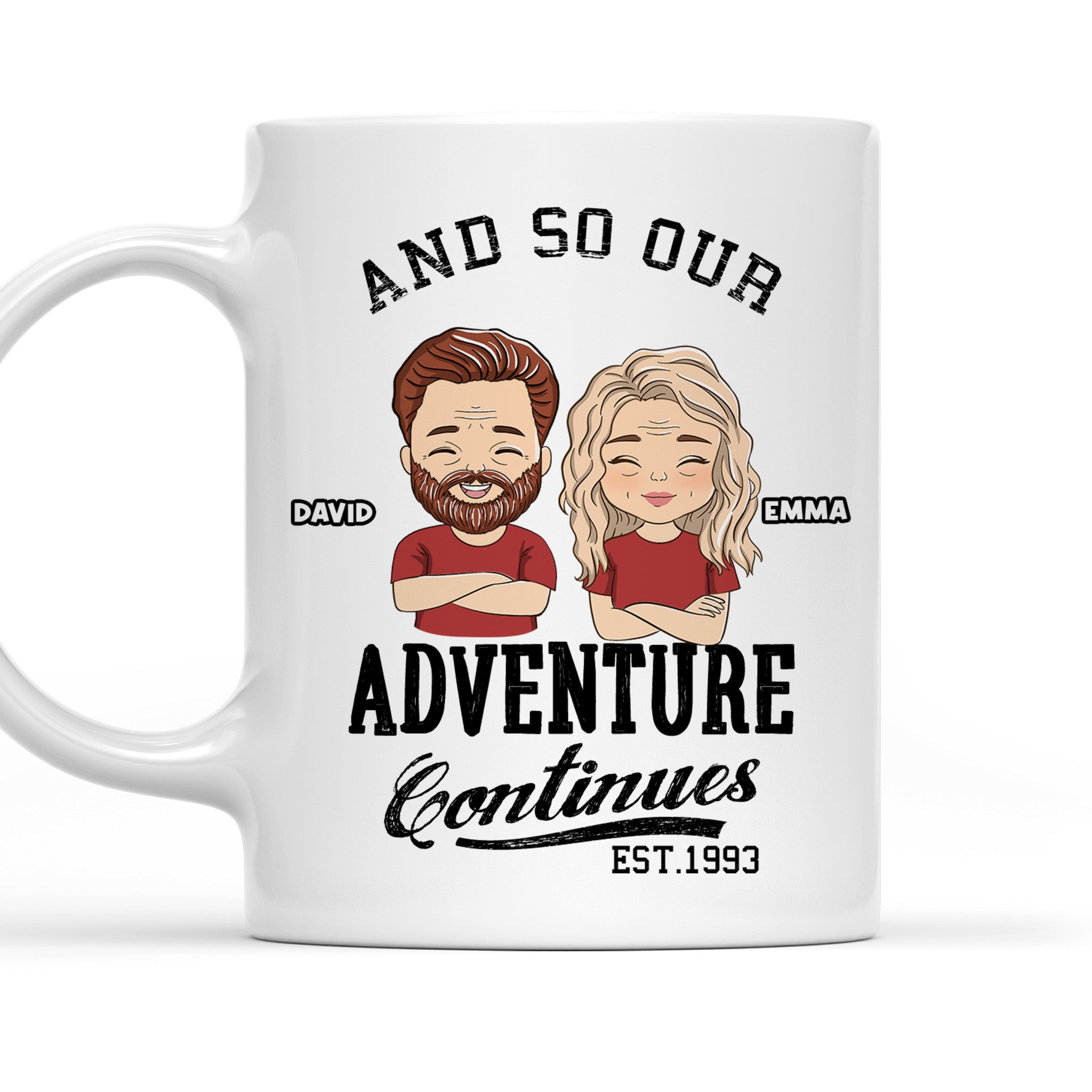 Personalized Adventure Coffee Mugs for Couples