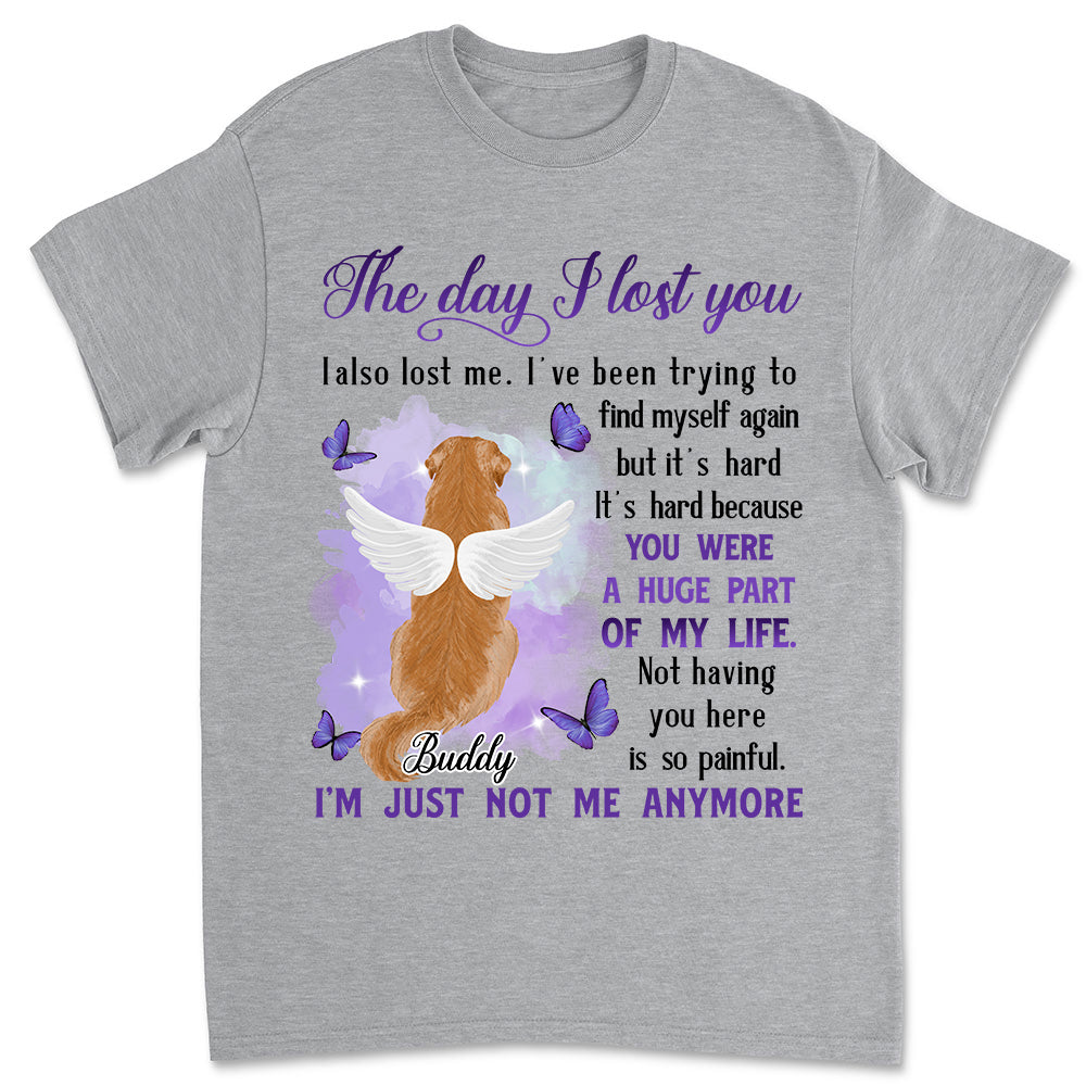 Personalized 'The Day I Lost You' Unisex Memorial T - shirt for Pet Lovers