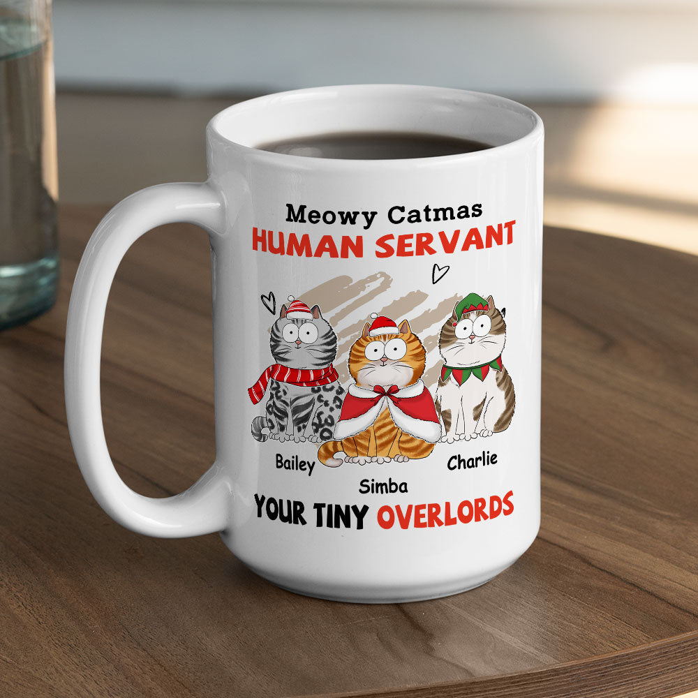 Meowy Catmas Servant - Customizable Personalized Coffee Mug for Pet Lovers