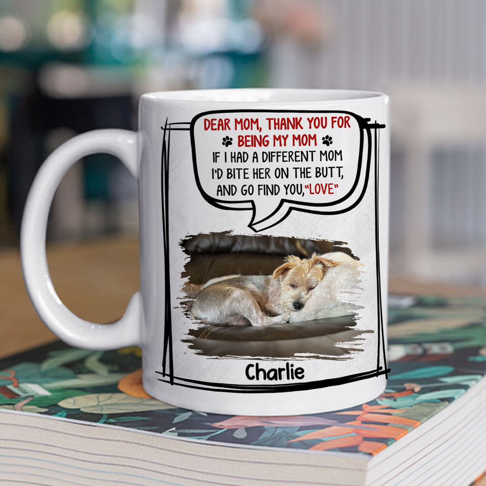 Personalized 'Bite On The Butt' Custom Coffee Mug - Ideal Gift for Pet Lovers