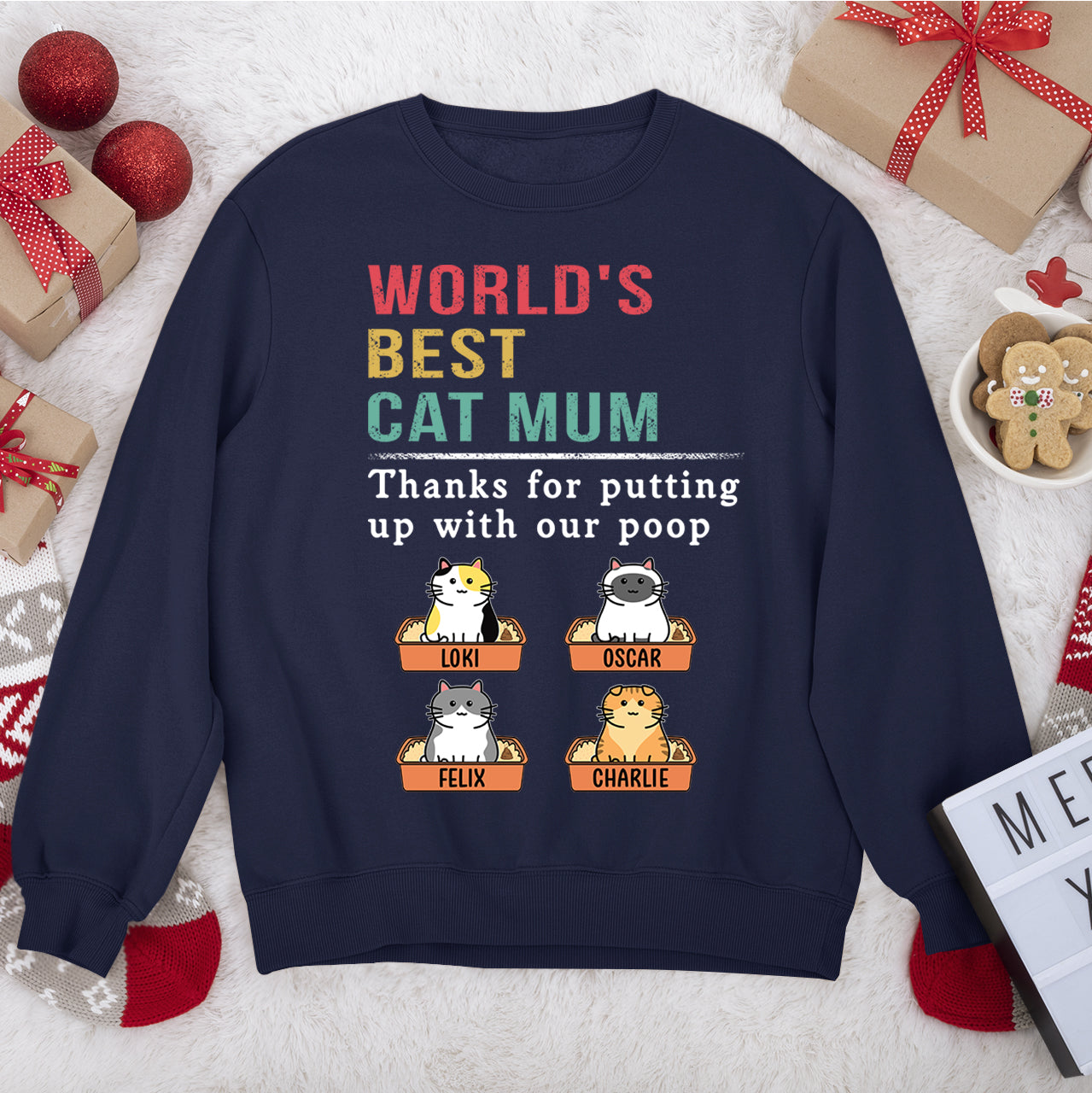 Personalized 'Putting Up With My Poop' Custom Sweatshirt for Pet Lovers