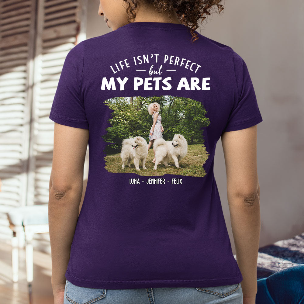 Customizable Perfect Dog and Cat Photo Personalized Women's T-shirt