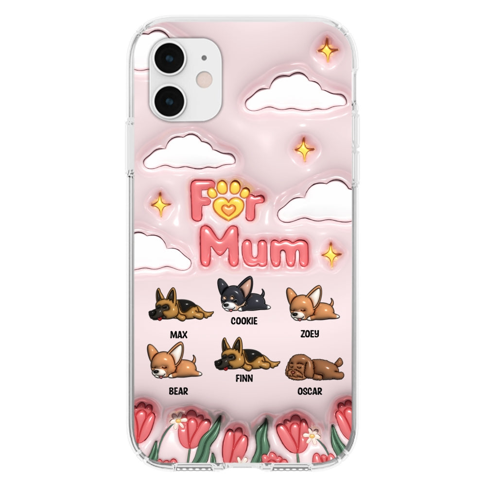 Personalized 3D Inflated Effect Phone Case - Show Your Love for Fur Moms