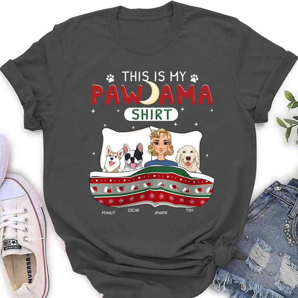 Holiday Pawfect Personalized Custom Women's Pawjama T-shirt