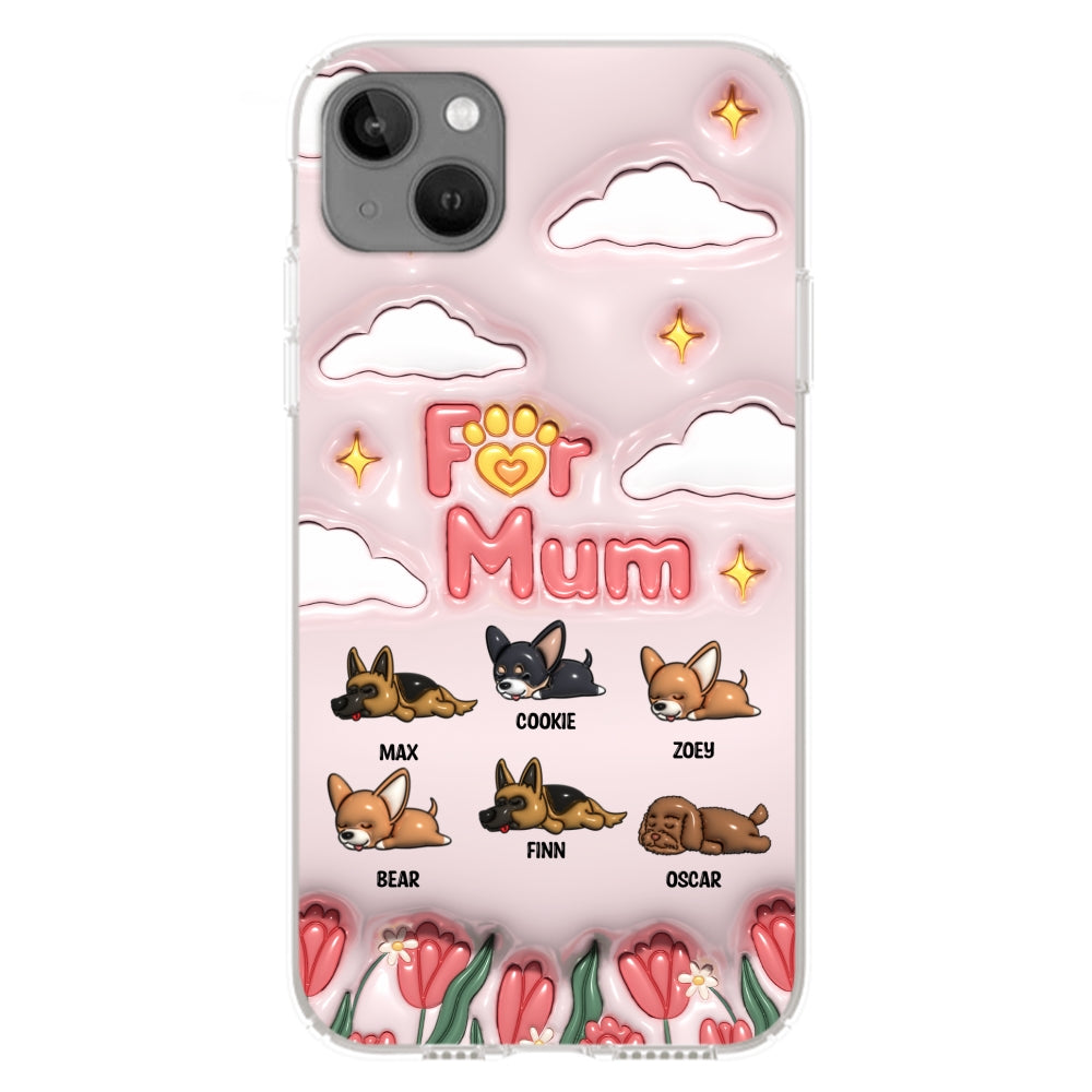 Personalized 3D Inflated Effect Phone Case - Show Your Love for Fur Moms